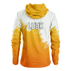 Personalized Hooded Windbreaker <b>Jacket</b> Custom Logo Name Sublimation Windproof <b>Lightweight</b> Sports Team Outdoor Wear - Product Image 3