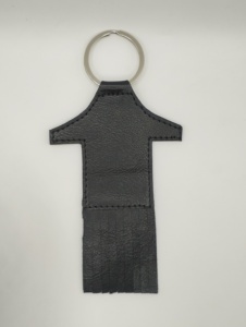 Llavero de cuero genuino de alta calidad con forma de casa, al por mayor, personalizado, con flecos, colgante de regalo, amuleto de moda - Product Image 2