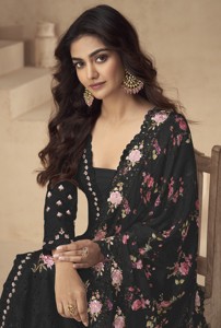 Traje Salwar Kameez Moderno para Mujer, Marca Chinon, Listo para Usar, con Bordado y Lentejuelas, para Fiestas, Bodas, Diwali y Graduaciones - Product Image 5