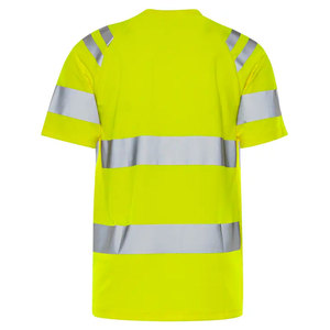 Customizable Hi Vis Safety T-Shirts Fluorescent Yellow Men's Cotton Construction Short Sleeve Working T-Shirts - Product Image 2