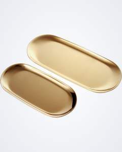 Elegante Bandeja de Servicio de Latón con Acabado Dorado para Regalo de Boda, Ocasiones Festivas, Celebración de Aniversario, Decoración - Product Image 3