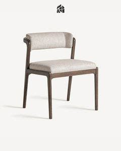 Chaise de salle à manger en teck massif Velorienne, artisanale, écologique, durable, mobilier de salle à manger en bois massif, chaise de luxe haut de gamme - Product Image 1