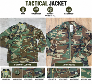 Veste tactique unisexe d'hiver, imperméable, coupe-vent, avec réflexion thermique, camouflage, pour usage de sécurité, conforme ISO, polyester/coton - Product Image 3
