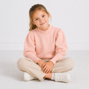 Pullover invernali per bambini in lana cashmere tinta unita maglione caldo pullover bambino lavorato a maglia lunga da ragazza - Product Image 4