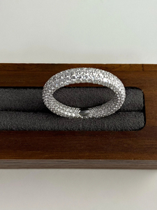 วงแหวนเพชรขนาดเล็กเต็มรูปแบบสวยงามแหวนแต่งงานซ้อนกันได้สวยงามเครื่องประดับเล็กๆสไตล์สายรัดที่หรูหรา - Product Image 2