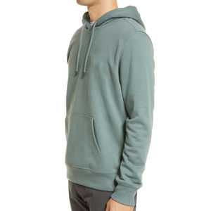Sudadera con Capucha para Hombre, Color Verde Salvia, Lisa, Informal, Manga Larga, Bolsillo Canguro, Mezcla de Algodón, Estilo Urbano - Product Image 6