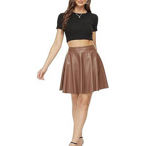 Minifalda Verde de Cintura Alta con Volantes para Mujer, Estilo Prairie Chic de Verano, Color Sólido, Gasa, Cintura Elástica, Servicio OEM, Lo Mejor - Product Image 1