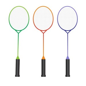 Ensemble de raquettes de badminton colorées vert orange violet, équipement sportif léger - Product Image 2