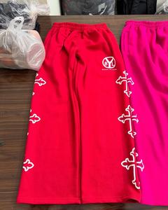 New Men's Customized Logo High-Performance Woolen Fleece Sweatpants Breathable Solid Pattern Drawstring <b>Summer</b> 100% Cotton <b>Light</b> - Product Image 2