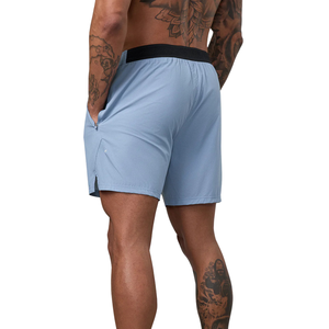 Shorts de sport décontractés pour hommes, écologiques, bleu glace, en maille respirante, avec cordon de serrage à la taille, pour l'entraînement et le fitness - Product Image 2