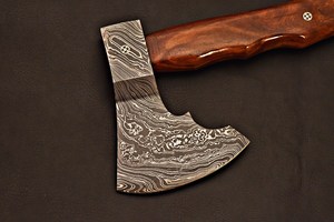 Handmade High Quality Damascus Steel Bearded <b>Viking</b> <b>Axe</b> with Wooden Handle Outdoor Survival Camping Hatchet OEM ODM - Product Image 5