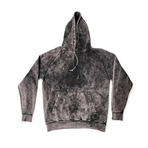 Men's <b>Oversized</b> Acid Wash Hoodie <b>Vintage</b> Raglan Sleeve <b>Sweatshirt</b> with Front Pocket - Product Image 1