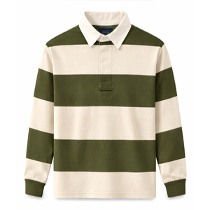 Chemise à manches longues rayée pour homme, 100 % coton biologique, tricotée teinte en fil, 220 g, respirante, boutonnée sur le devant, décontractée, inspectée QC, OEM - Product Image 4