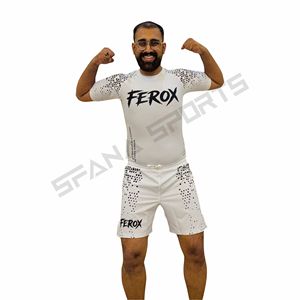 T-shirt de compression à manches courtes pour homme, personnalisé, en polyester/nylon, poids du tissu 140g, séchage rapide, impression numérique, MMA BJJ - Product Image 1