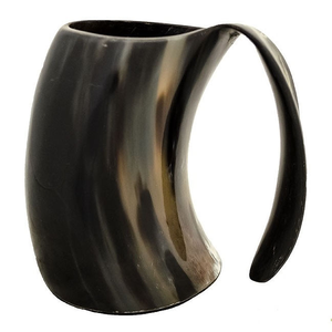Mug en corne de bœuf noir fait main de haute qualité avec poignée, design classique, écologique, idéal pour les fêtes, best-seller - Product Image 5