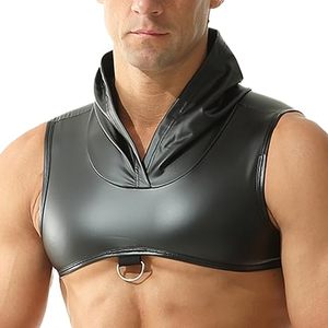 Chaleco de Cuero Sintético para Hombre, Camiseta sin Mangas Informal, Camiseta de Cuero para Hombre para el Verano, Ropa de Gimnasio con Función de Secado Rápido - Product Image 1