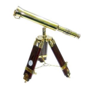 ตกแต่งบ้านVINTAGEกล้องส่องทางไกลทองเหลืองโบราณกล้องส่องทางไกลหนังกล้องโทรทรรศน์ตกแต่งคุณภาพดีVictorian Marine - Product Image 2
