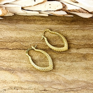 Nuevos Aretes de Aro Bohemios con Cuentas, Joyería Tribal de Latón para Mujer, Aretes de Lágrima Texturizados Chapados en Oro de 18k, Venta al por Mayor OEM ODM - Product Image 5