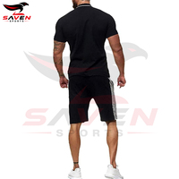 T-shirt et short décontractés respirants à manches courtes pour hommes, vêtements de sport pour la course à pied et le jogging, ensembles de shorts d'été pour hommes
