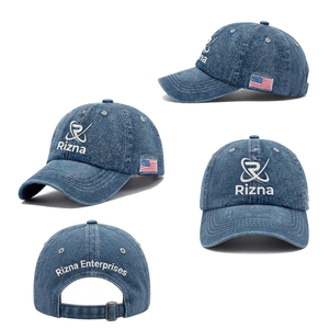 Casquette de baseball unisexe personnalisée OEM RIZNA ENTERPRISES 100 % coton de haute qualité avec logo brodé 3D, 6 panneaux, imprimé, style golf, effet délavé, pour les fêtes - Product Image 5