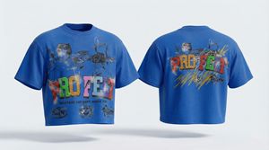 Camiseta de Hombre Moderna y Elegante con Logotipo Personalizado Impreso en Relieve, Transpirable, para Uso Diario en Verano, Estilo Hip Hop, 300 GSM - Product Image 6