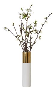 แจกันดอกไม้ทรงกระบอกหินอ่อนสีเทาแบบใหม่ ของตกแต่งบ้านสุดหรูหรา - Product Image 4