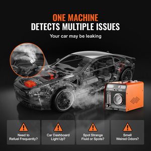 Tester di perdite per auto 12V con macchina del fumo, pompa ad aria e manometro - Product Image 2