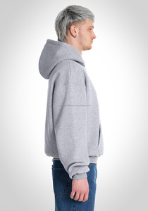 Sudadera con Capucha Personalizada de Algodón para Hombre, sin Cordón, Corte Cuadrado, Manga Larga, Fabricación de Sudaderas con Capucha para Hombre - Product Image 4