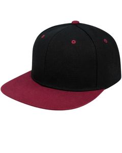 Customized Black Red <b>Flat</b> Brim Snapback <b>Cap</b> For Men Women Adjustable Cotton Baseball Hat Casual Streetwear Premium Quality - Product Image 1