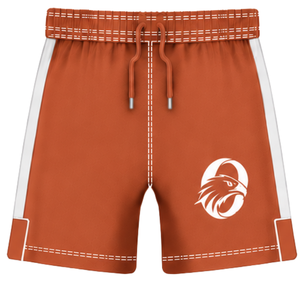 Conjunto de Uniforme de Rugby de Manga Corta en Color Naranja Óxido y Blanco, Jersey de Rugby a Rayas con Cuello Redondo, Pantalones Cortos con Cordón, Ropa Deportiva para Equipo - Product Image 4