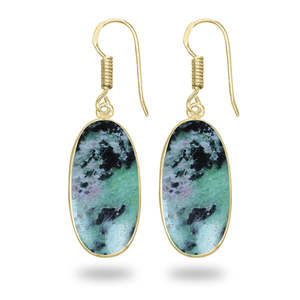 ต่างหูห้อยประดับพลอยหลายชนิด รูบี้โซไซต์ ชุบเงิน ของขวัญน่ารัก เครื่องประดับงานปาร์ตี้ ทำมือ สวยหรู สำหรับผู้หญิง ราคาโรงงาน - Product Image 3