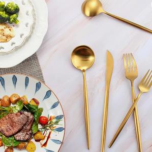Ensemble de couverts élégants en acier inoxydable doré mat, 20 pièces, pour 4 personnes, au meilleur prix - Product Image 3