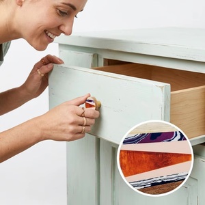 Resin Wood Modern Round Cabinet Knob Eco-Friendly Easy Installation for Kitchen Drawer Handle - Product Image 5