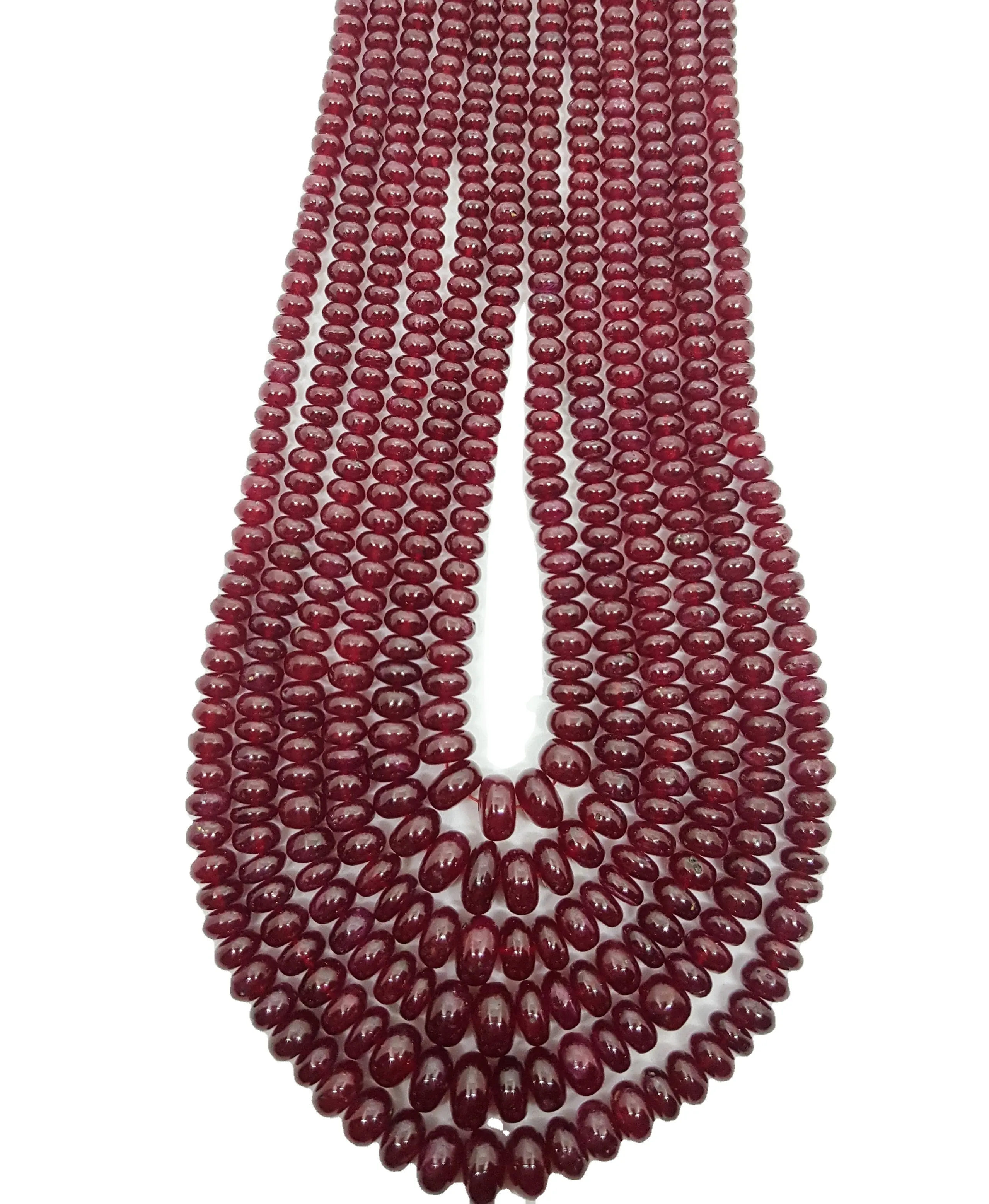 Tự Nhiên Ruby Hạt 3-5 Mm Đồng Bằng Mịn Đánh Bóng Màu Đỏ Máu Cho Necklace Và Trang Sức Làm