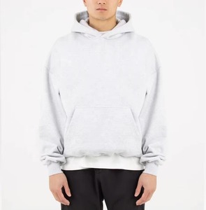 Sweat-shirt à capuche personnalisé, surdimensionné, en molleton de coton, avec broderie et impression, étiquette privée, vente en gros, directement de l'usine - Product Image 1