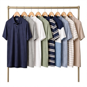 Polo à manches courtes pour hommes, pour affaires et loisirs, couleur unie, T-shirt brodé, nouveaux tissus tricotés à la mode, automne et printemps - Product Image 6