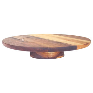 Soporte Redondo para Pasteles de Madera Natural Sólida Hecho a Mano, Diseño Elevado, Ecológico, para Exhibición de Cupcakes y Servicio de Repostería, Solo Lavar a Mano - Product Image 3