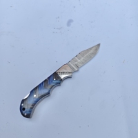 Arka Kilitli Şam Çelik Cep Bıçağı Pakka Ahşap Saplı Katlanır Bıçak Kampçılık Avlanma Deri Soyma EDC Bıçağı Dış Mekan Aracı için İdeal