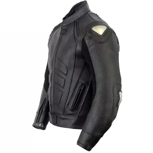 Men's Full Sleeve Leather <b>Motorcycle</b> <b>Jacket</b> Windproof All Seasons Adult Style - Product Image 2