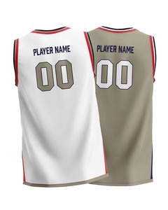 Maillot de basket personnalisé sans manches, col en V, blanc et gris, impression sublimée, numéro d'équipe 00, évacuation de l'humidité, vêtements unisexes pour adultes - Product Image 3