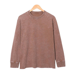 Sudadera de Mujer con Cuello Redondo y Manga Larga, 100% Algodón, Color Negro Lavado, Logotipo Bordado Griego, Lavado Ácido, Ropa Casual para Exteriores - Product Image 2