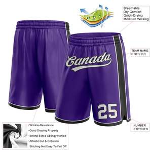 Trendy Custom Basketball <b>Shorts</b> Men Purple Mesh Sports Trunks Stitched Team Uniform Wholesale Quick Dry Gym Training Wear Bottom - Product Image 2