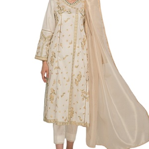 Collection de pelouses de luxe pakistanaises 3 pièces avec broderie lourde fantaisie salwar kameez - Product Image 1