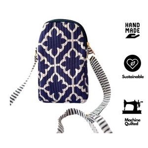 Handmade Cotton Crossbody <b>Bag</b> Bohemian Pattern Zipper Adjustable Strap Sustainable Machine Quilted Daily Use <b>Beach</b> Lady Summer - Product Image 2