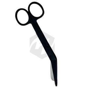 Ciseaux à pansements Lister, revêtement fluoré noir, 2 pièces, acier inoxydable, ciseaux d'infirmière, lames angulées, instruments médicaux, urgence - Product Image 4