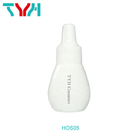 (SAMPLE) Flacon compte-gouttes ovale en plastique souple LDPE 3ml/5ml/10ml/11ml avec bouchon fileté PP et bouchon intérieur PE pour sérum de soin HOS