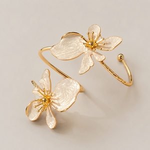 Luxury White Butterfly Arm Cuff <b>Bracelet</b> for Women <b>Adjustable</b> Gold Plated Upper Arm Bangle Fashion Jewelry - Product Image 1
