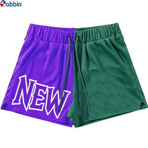 New Arrival Comfortable Men's <b>Clothing</b> Mesh Men's Shorts 3D Embroidered Letter Print Drawstring Design Men's Gym Shorts - Product Image 3