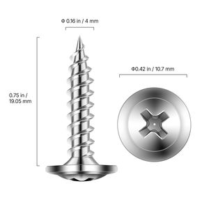 Ancoraggi a Muro in Acciaio Inossidabile ad Alta Durezza # Viti per Cartongesso e Legno Autoperforanti 8 X 3/4 Pollici, Viti Autofilettanti Multiuso - Product Image 5