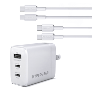 อะแดปเตอร์ชาร์จเร็ว 45W USB-C PD PPS Tri-Port GaN  ประสิทธิภาพสูง ประเภทสินค้า: อะแดปเตอร์และอุปกรณ์ชาร์จ - Product Image 1